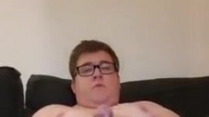 Hot chub jerks off and cums