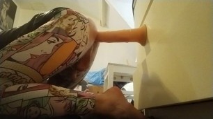 Horse cock dildo sissy