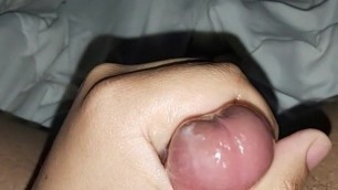 Asian Chub Cumming Hard while Rubbing his Cock