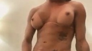 Muscular Latina Shemale Bating