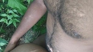 Outdoor fuck with hunk bareback.