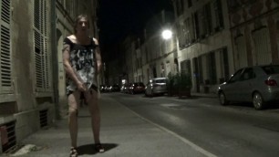 transgender travesti sounding dildo lingerie  outdoor 136a