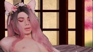 (OF) FJ Flora Latina Femboy Cosplay Cumshot