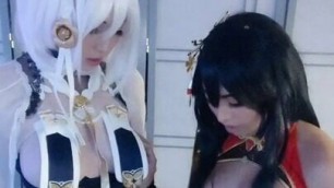 (OF) SIS SoapyC Two Cosplay TS Cum Together At Same Time
