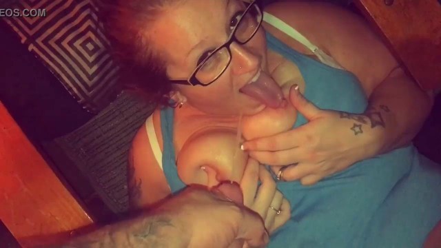Redhead quick fuck and cumshot on tits and face