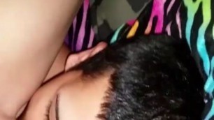 Mexican stud eats his girls pussy then gets his face rode til she can't get anym