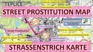 Teplice, Czech Republic, Tschechien, Street Prostitution MAP. Prostitutes, Callgirls