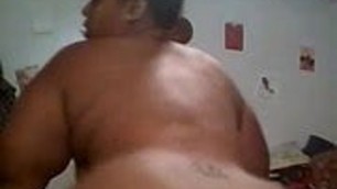 Black BBW shakin' her ass and touching herself