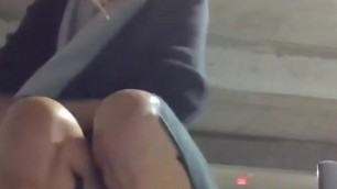 Hottie Bating in Public Parking Garage Part 2 - AvalonPorn