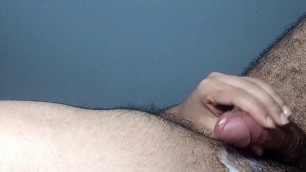 Hairy body and great dick, hot masturbation and finally a sexy ejaculation