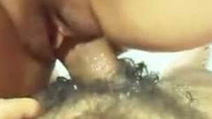 Sloppy seconds riding cock after a creampie