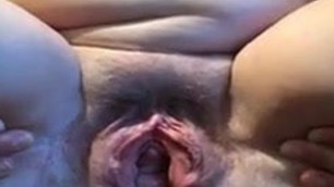 gaping big pussy showing off