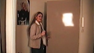 I film my uncle and the blonde Lina one of his naughty pupils fucking to get their grades up in school